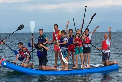 Wasserspass auf dem XXL-SUP