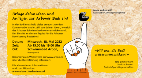 Webbanner Pop-up-Büro Schwimmbad